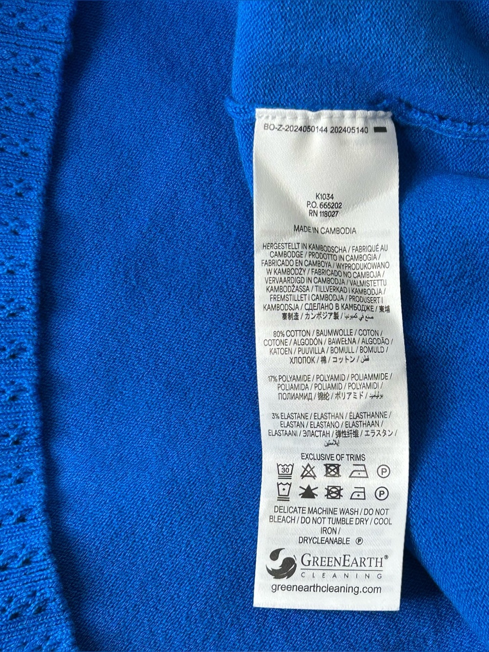 BODEN Women Size L Emilia Kingfisher Blue Cotton Blend Knit Crew Neck Sweater. - Picture 8 of 9